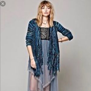 Free People fringed cardigan size S